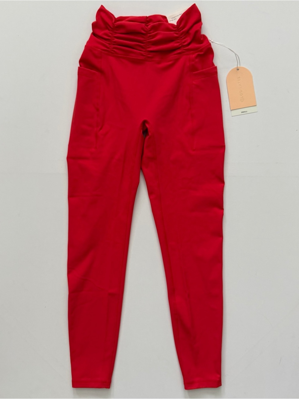 Blogilates Ruched Waist Legging in Red